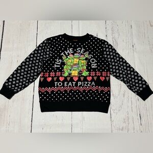 Nickelodeon kids boys M Teenage Mutant Ninja Turtles TMNT Christmas sweatshirt